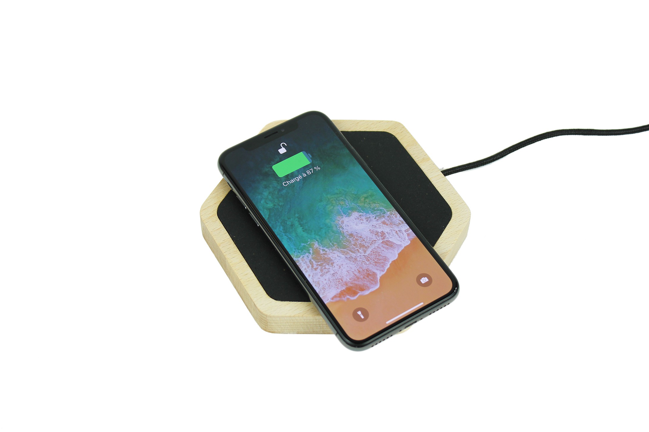 Chargeur à induction socle pour iPhone X et iPhone 8 - QI